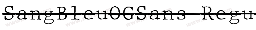 SangBleuOGSans Regul字体转换